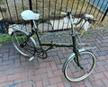 Stowaway 20in Green Step-Through Folding Bike, Front/Rear Racks, Mudguards