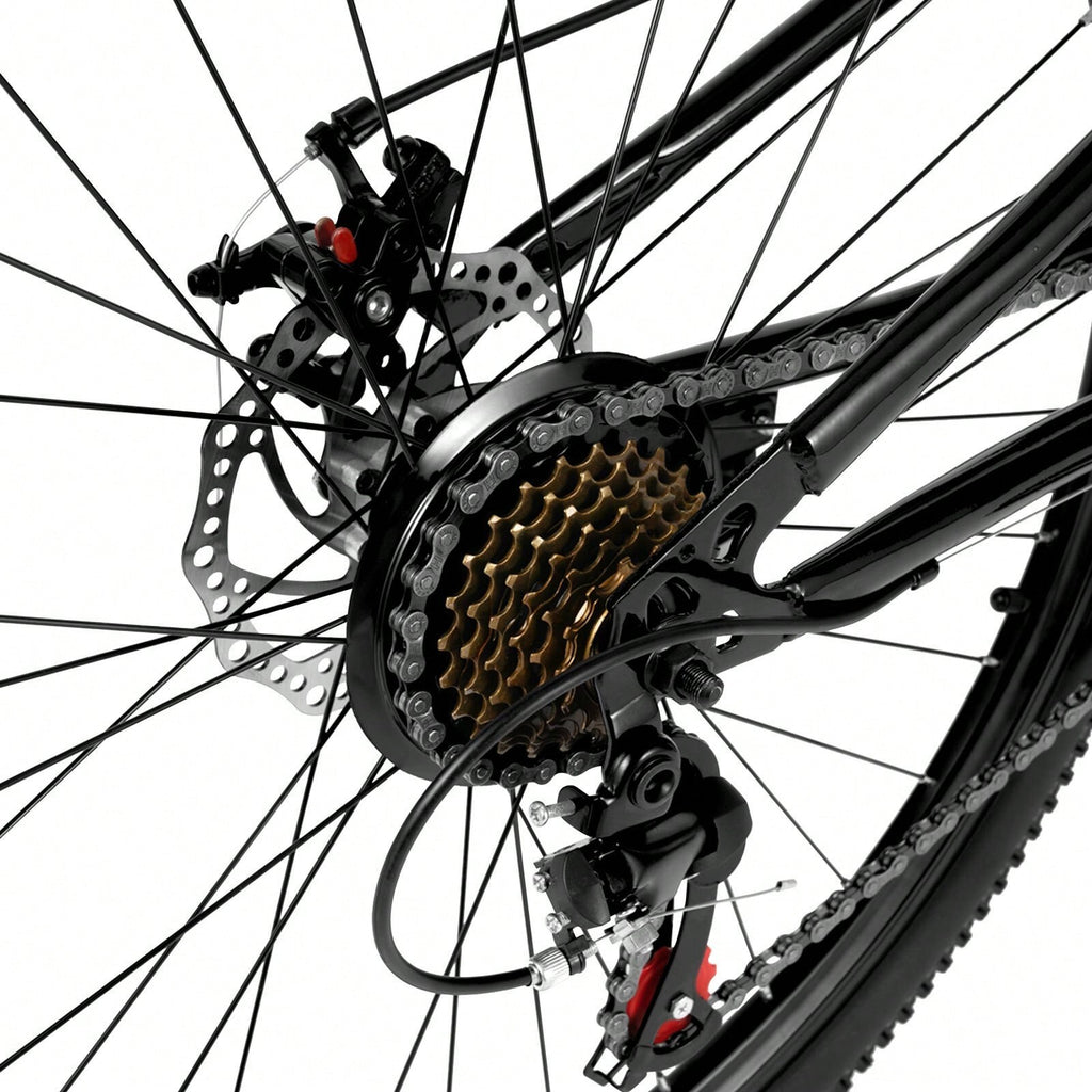 26 in Folding Mountain Bike 21-Speed MTB Bicycle Full Suspension Disc Brake Bike