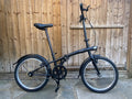 Oxylane Black Steel Folding Bicycle Single Speed Very Good Condition