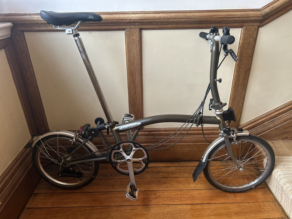 Brompton S6LX - 6 Speed Titanium & Steel Folding Bike - Raw Lacquer
