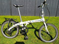 Dahon Vybe D7 Folding Bike White Alloy Lightweight 7 speed 11kg Adjust Seat+Bars
