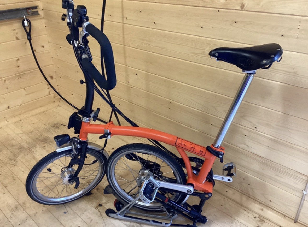 Brompton M6R 2014 Orange - High Spec - Brooks, Dynamo, B-Bag & Sigma Computer