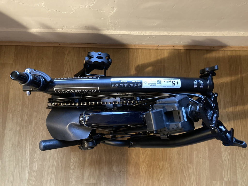 Brompton C-Line Explore Mid 2022 6 Speed Black Folding Bike Elctrc