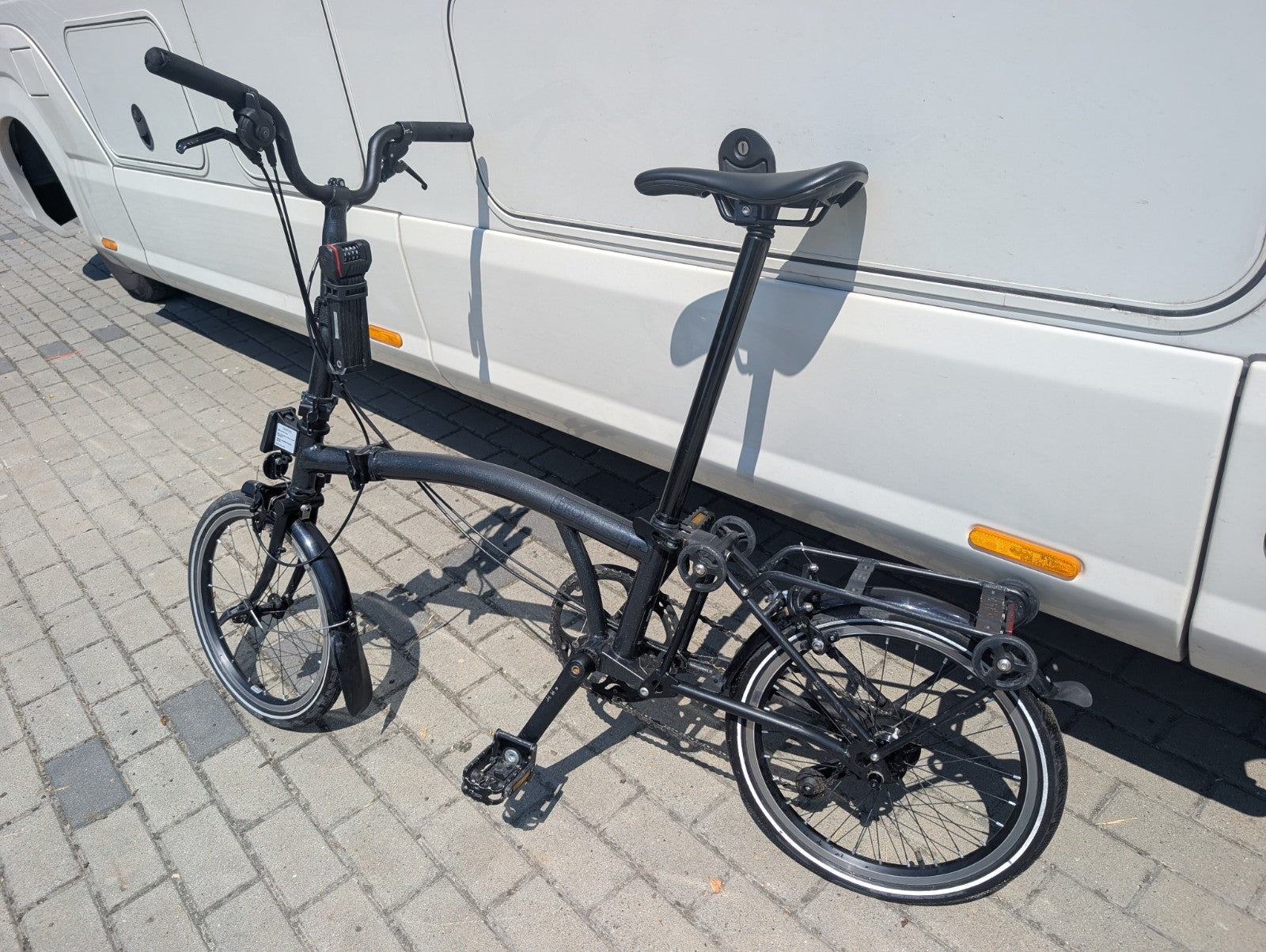 Brompton P Line 4 Speed 2023 Mid Handlebar Folding Bike - Midnight Black