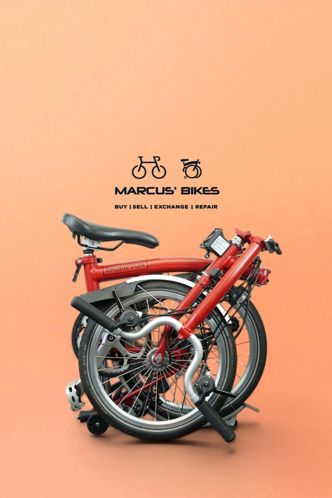 Brompton M6L (C Line Explore) - Dynamo Lights - Red