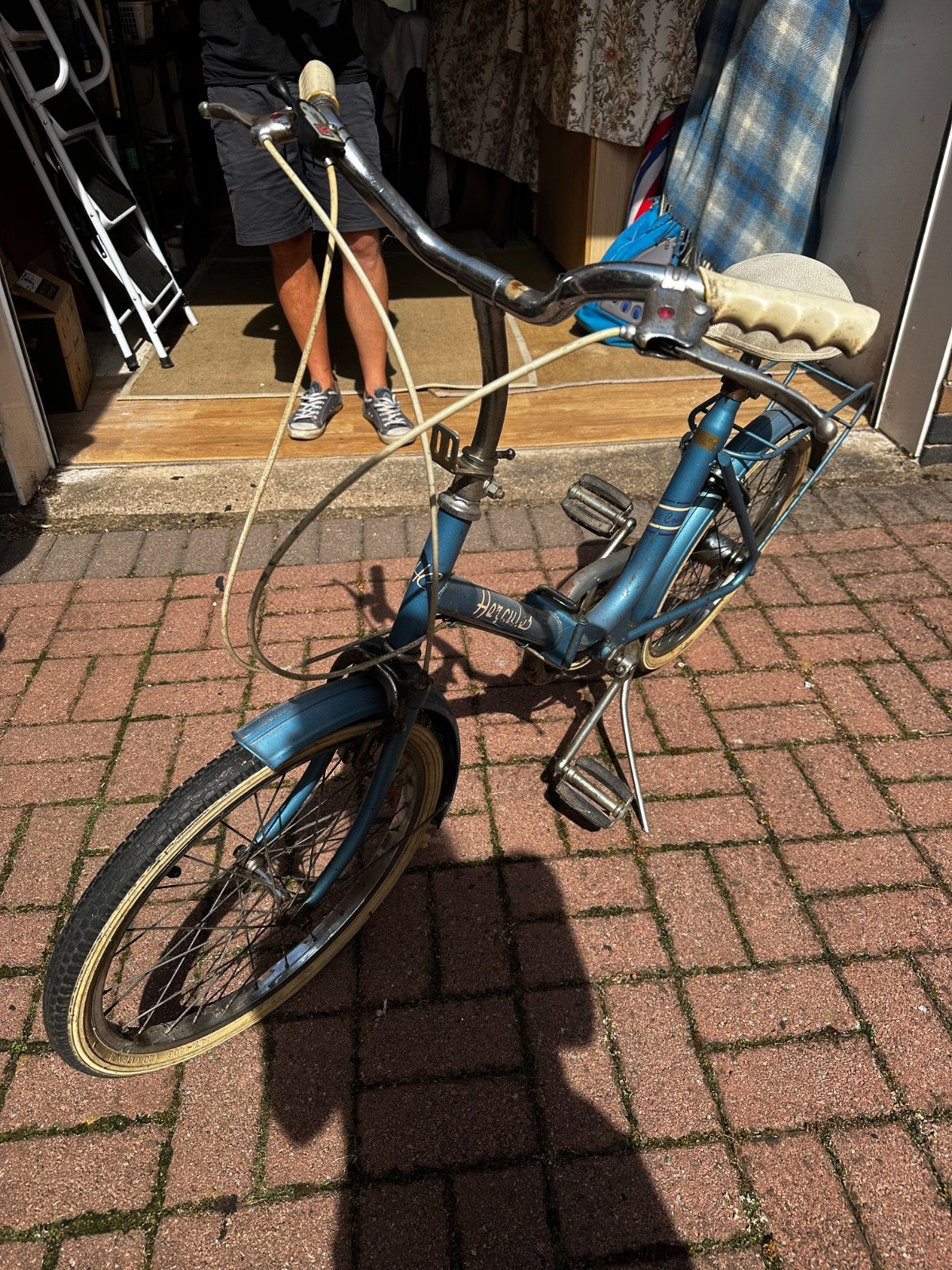 Raleigh Compact Vintage Folding Bike 1970s Retro light blue Original