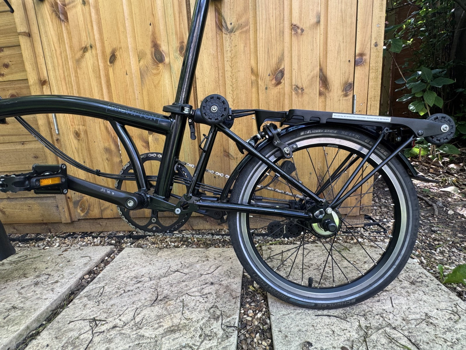 Brompton C‑Line S6L Black Edition Roller Rack – Low Handlebar – 6‑Speed - Brooks
