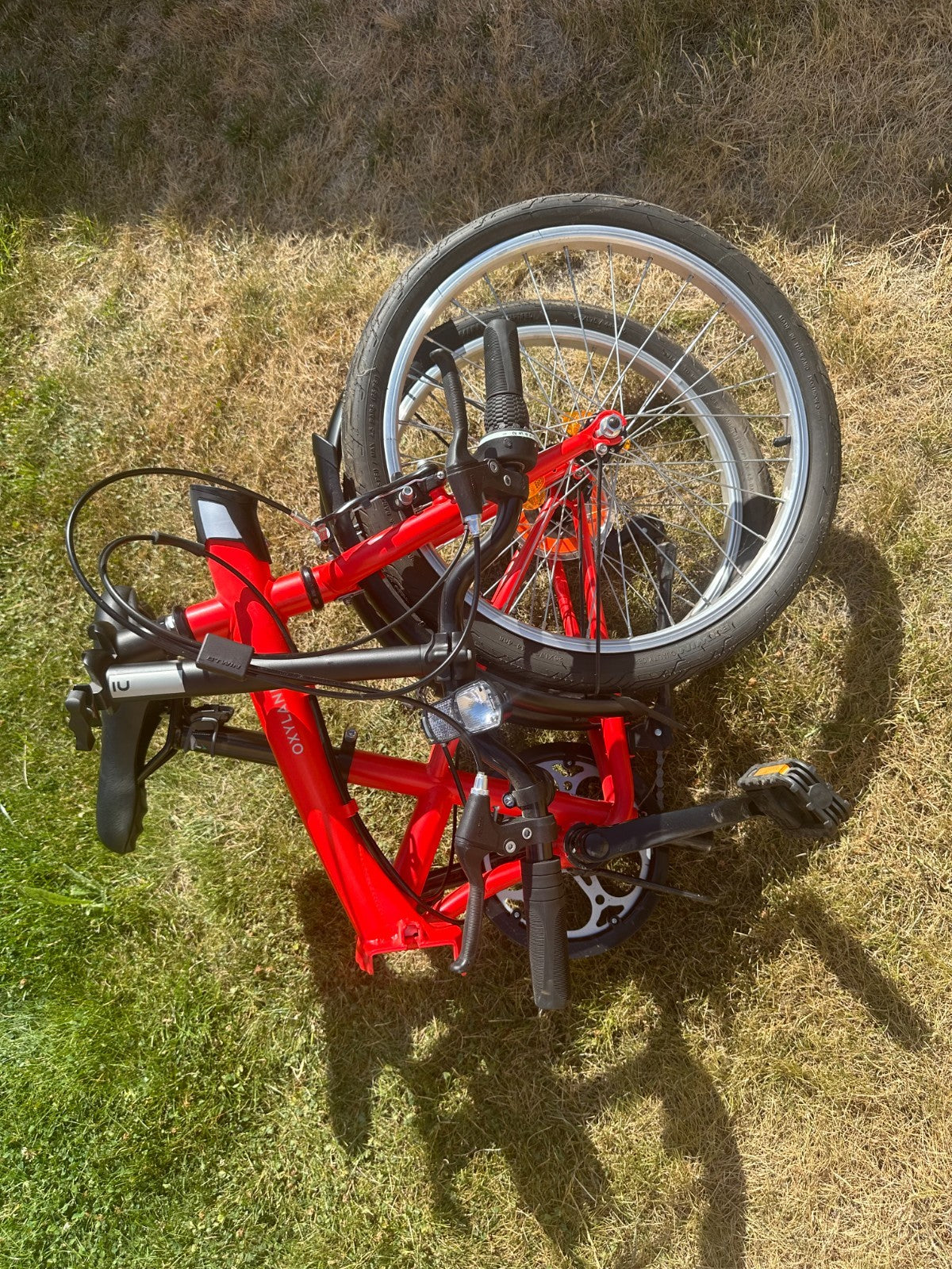 Red Folding Oxylane Bicycle