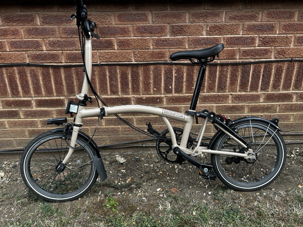 Brompton C Line 6 Speed 2024 Mid Handlebar Folding Bike - Dune Sand