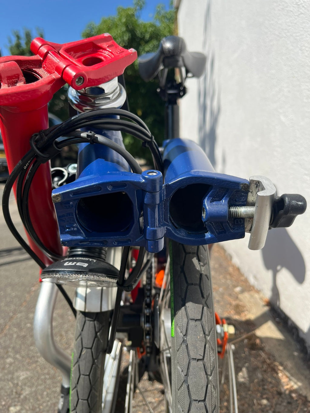 Brompton M3L C Line Dynamo Light 3 speed Navy Blue Red M-type Folding Bike