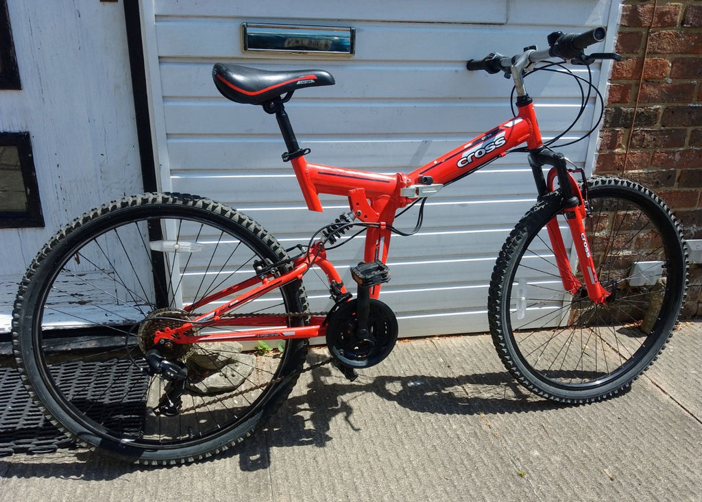 Cross Folding Bike Compact Easy Storage 18 Speed Shimano Gears