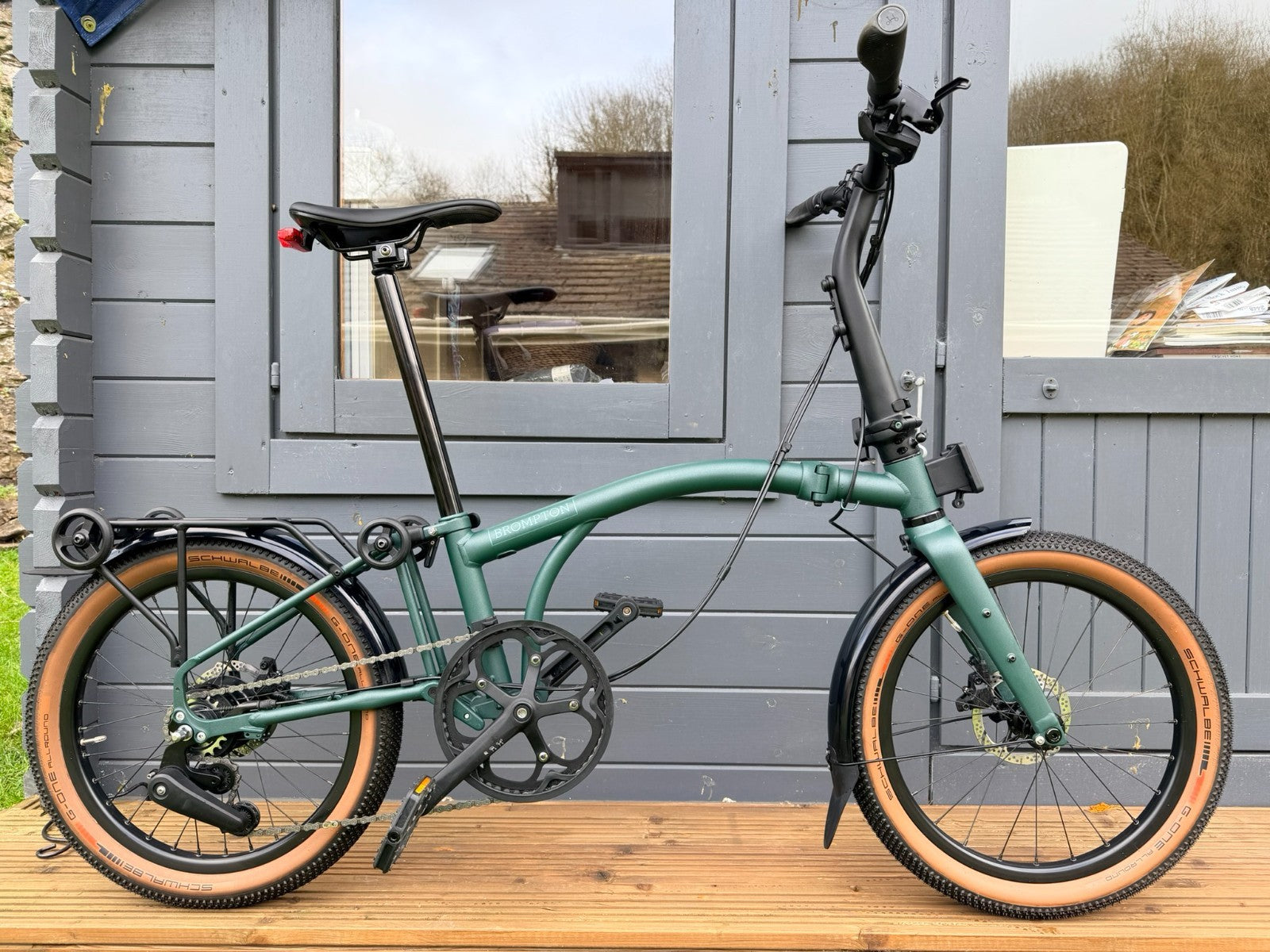 Brompton G Line Folding Bike – Roller Frame – 8 Speed – Forest Green – Medium