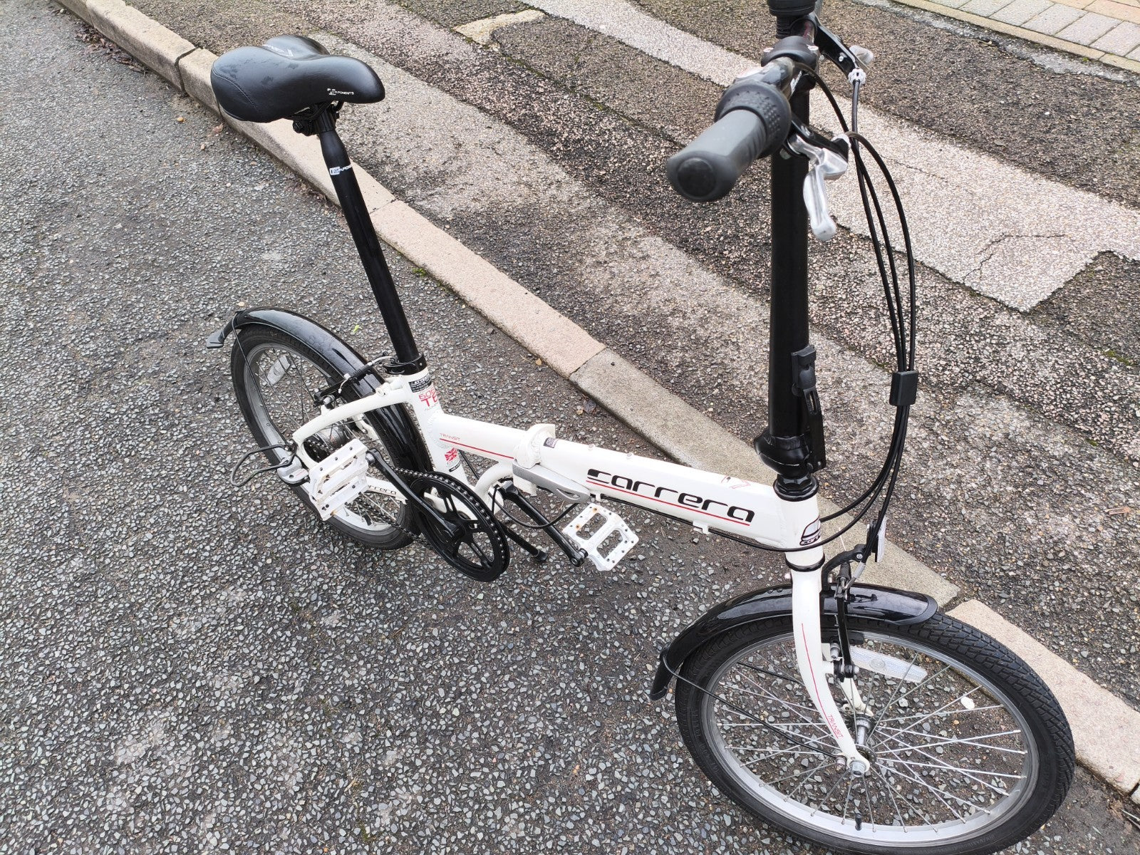 Carrera Transit Lightweight Folding Bike  Aluminium White