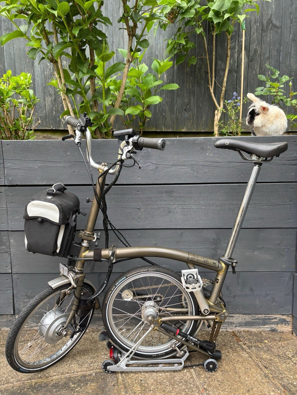 Brompton M3L Folding Bicycle + Assist in Raw Lacquer - Only Light Leisure Use