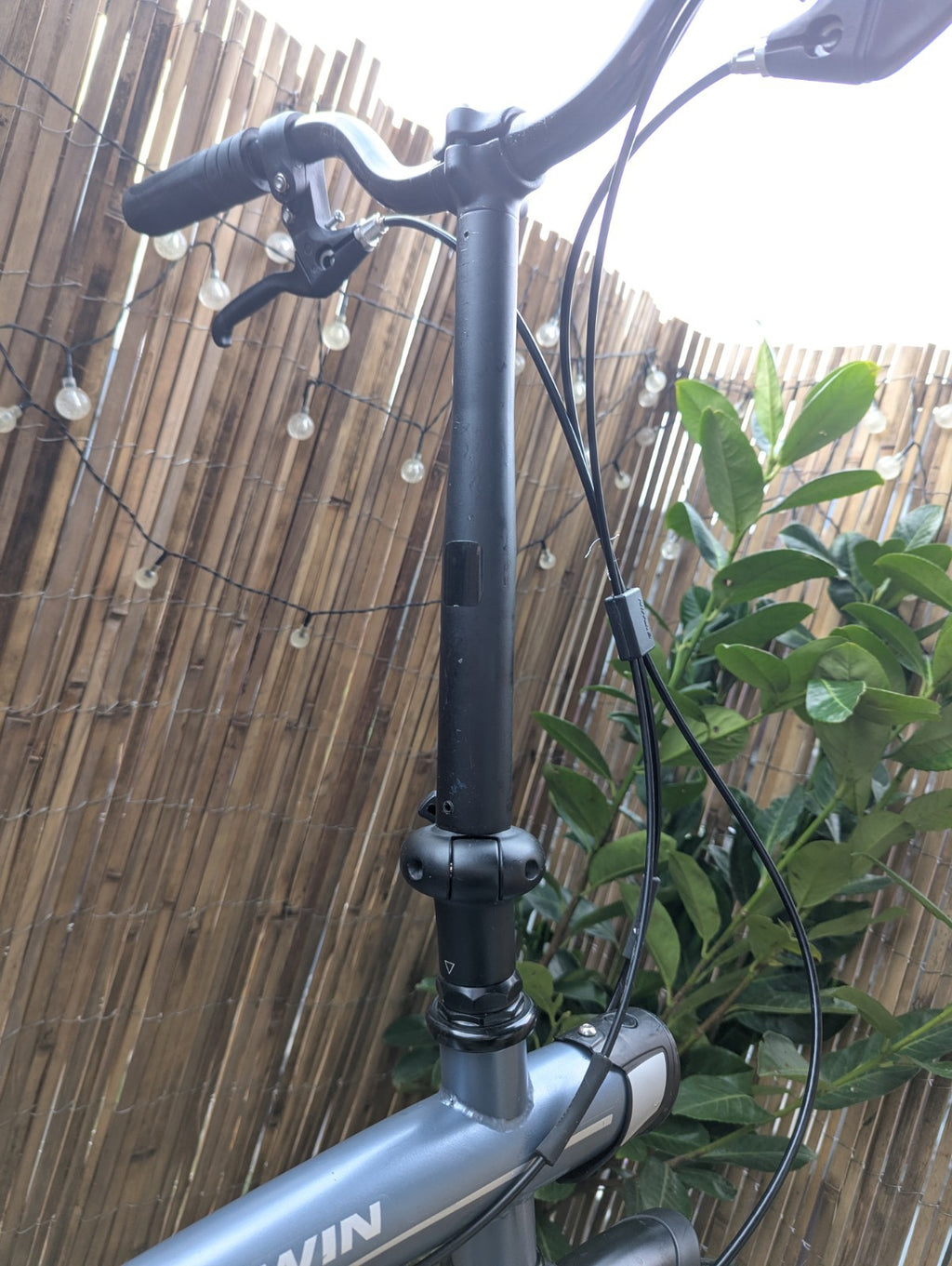 Btwin TILT 120 Blue Grey 6 Speed Folding Bike Compact B'Twin