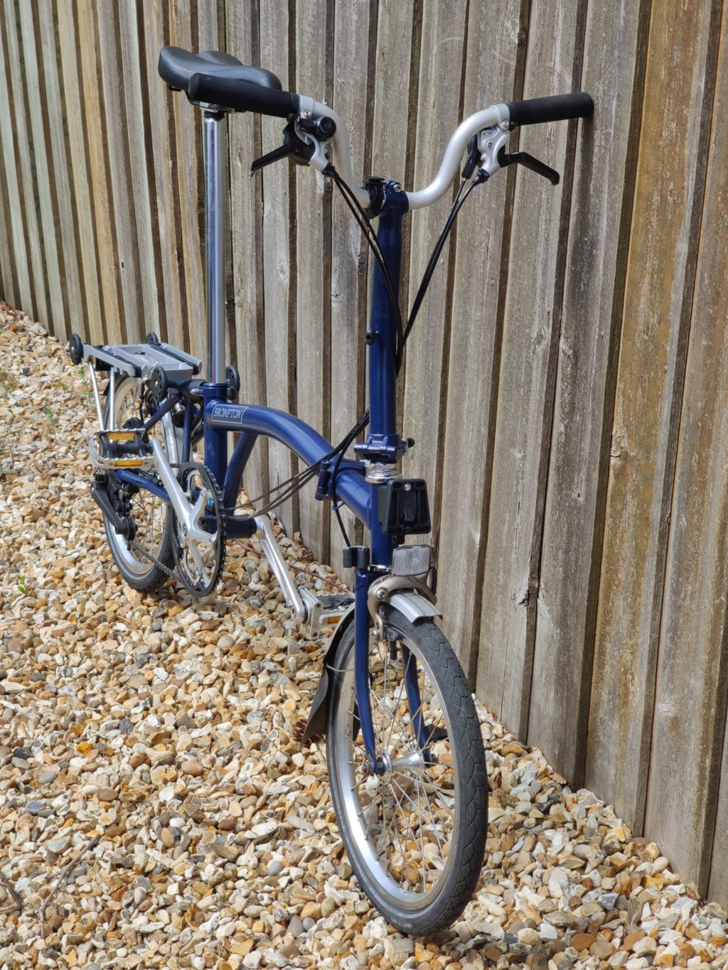 Brompton M6R 2017 Folding Bike - Navy 6 Speed w Rear Rack - Good Working Order
