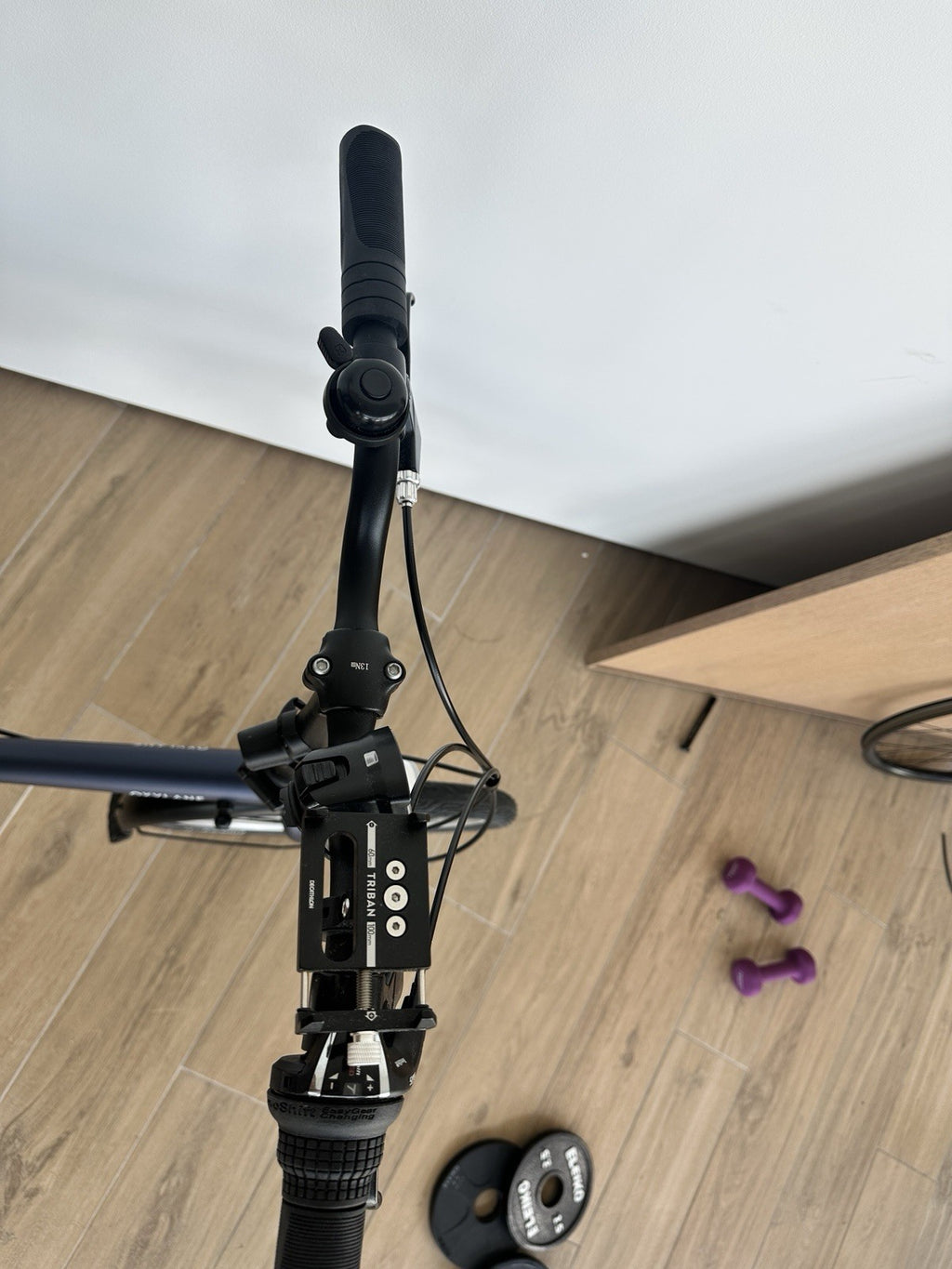 B'TWIN 500 20in Aluminium Folding Bike 7-Speed Dark Blue - Excellent Condition
