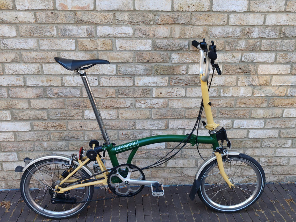 Brompton M6L 6 Speed Folding Bike Racing Green Ivory Original