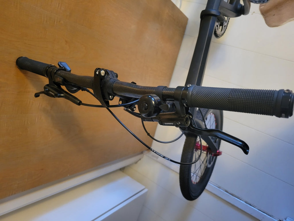 Full Carbon Fibre Foldable Bike 20", matt black, free pumps & lubriacnt