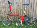Brompton M6L Superlight Titanium 6 Speed - Red - Very Good Condition