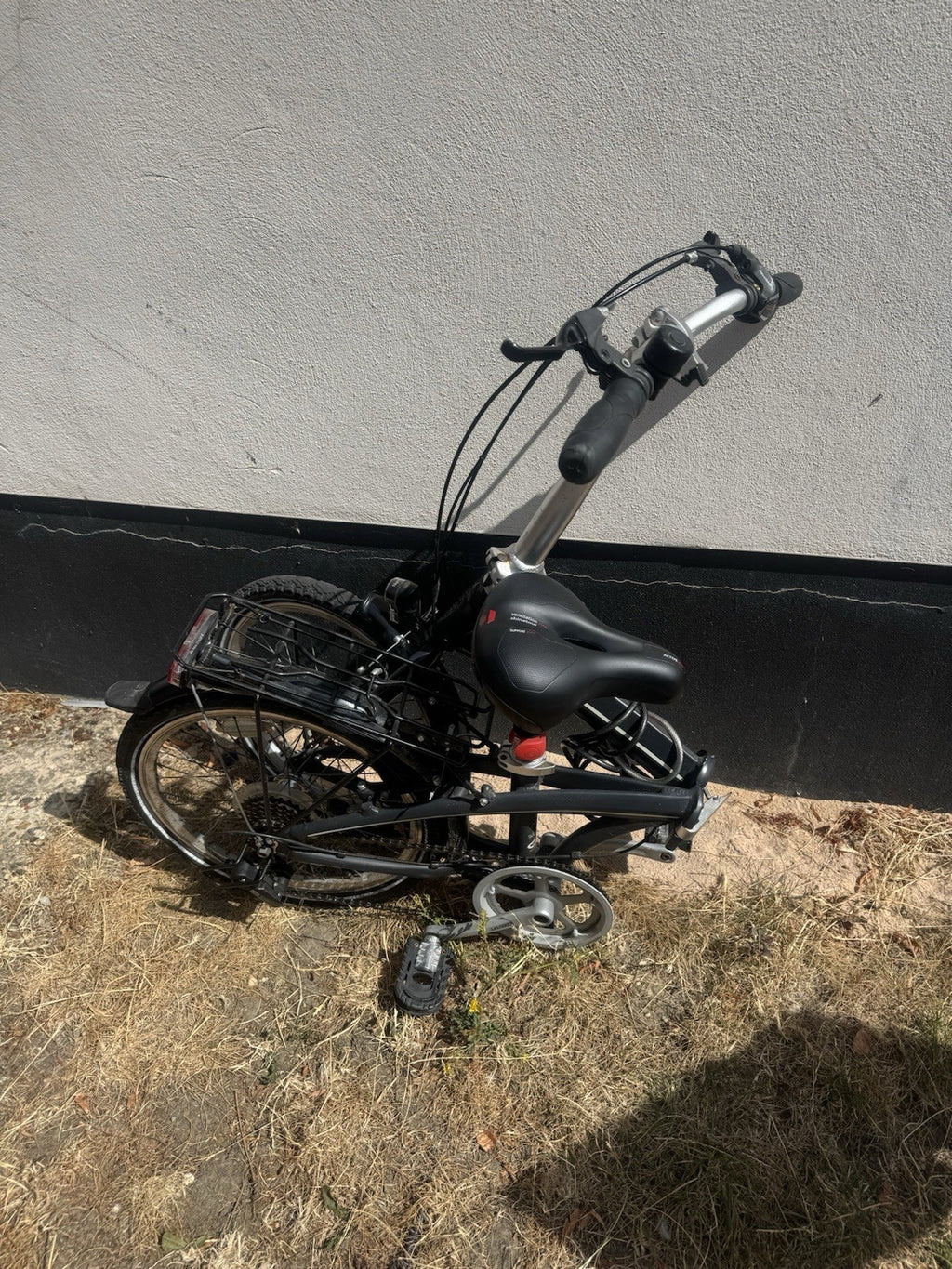 ORUS 20” Folding Bike 7 Speed Shimano Alloy Adult Bicycle Black Pannier Rack