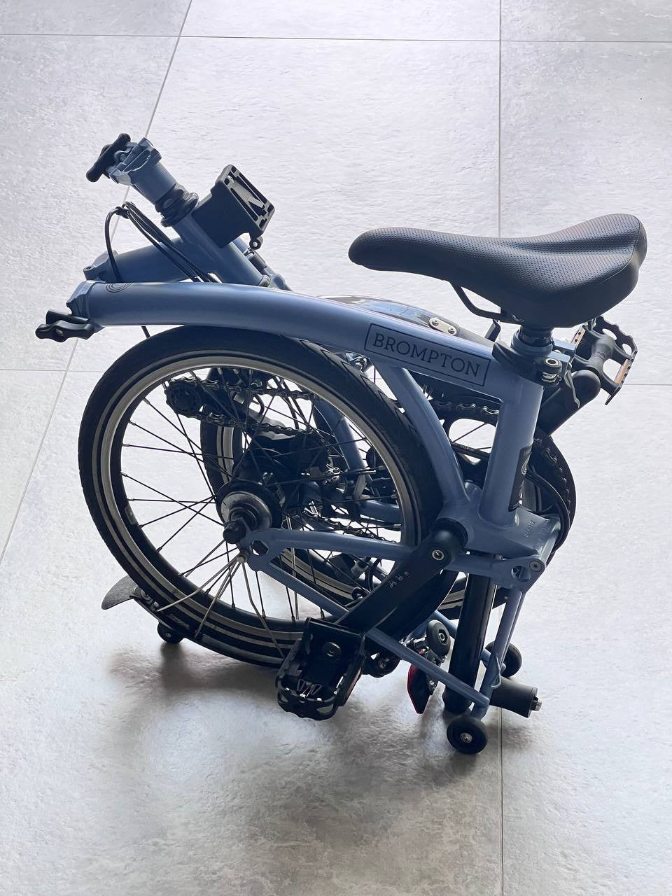 Brompton C Line Explore 6 Speed High Handlebar Cloud Blue