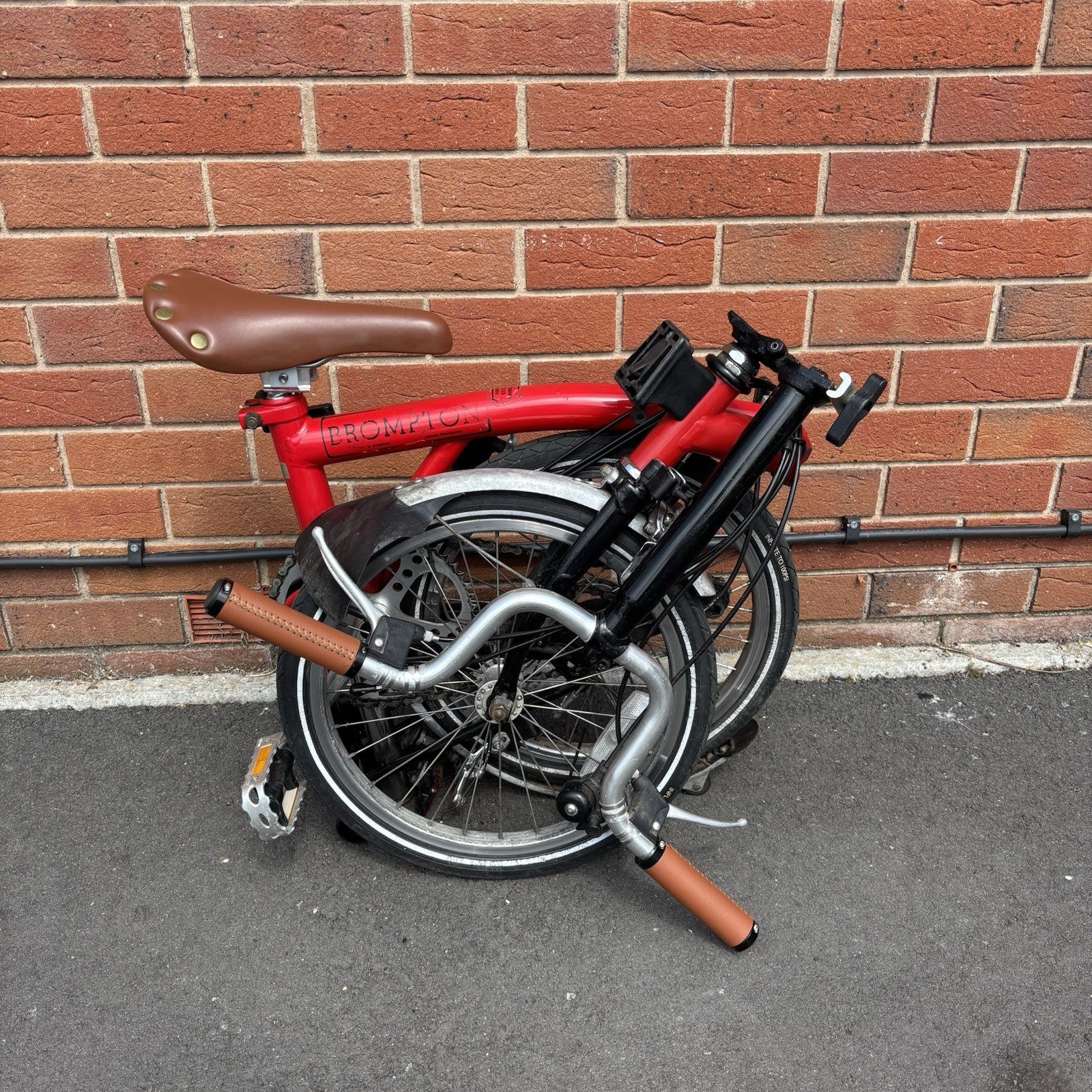 Brompton 2002 M6L Red 6 Speed BWR upgrade