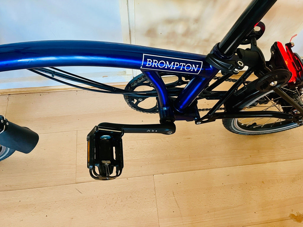 Brompton C Line elctrc 6  Speed, F laming  Blue, One Size
