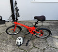 B'TWIN Tilt 500 20in Folding Bike Red/Black 7-Speed V-Brake Mudguards