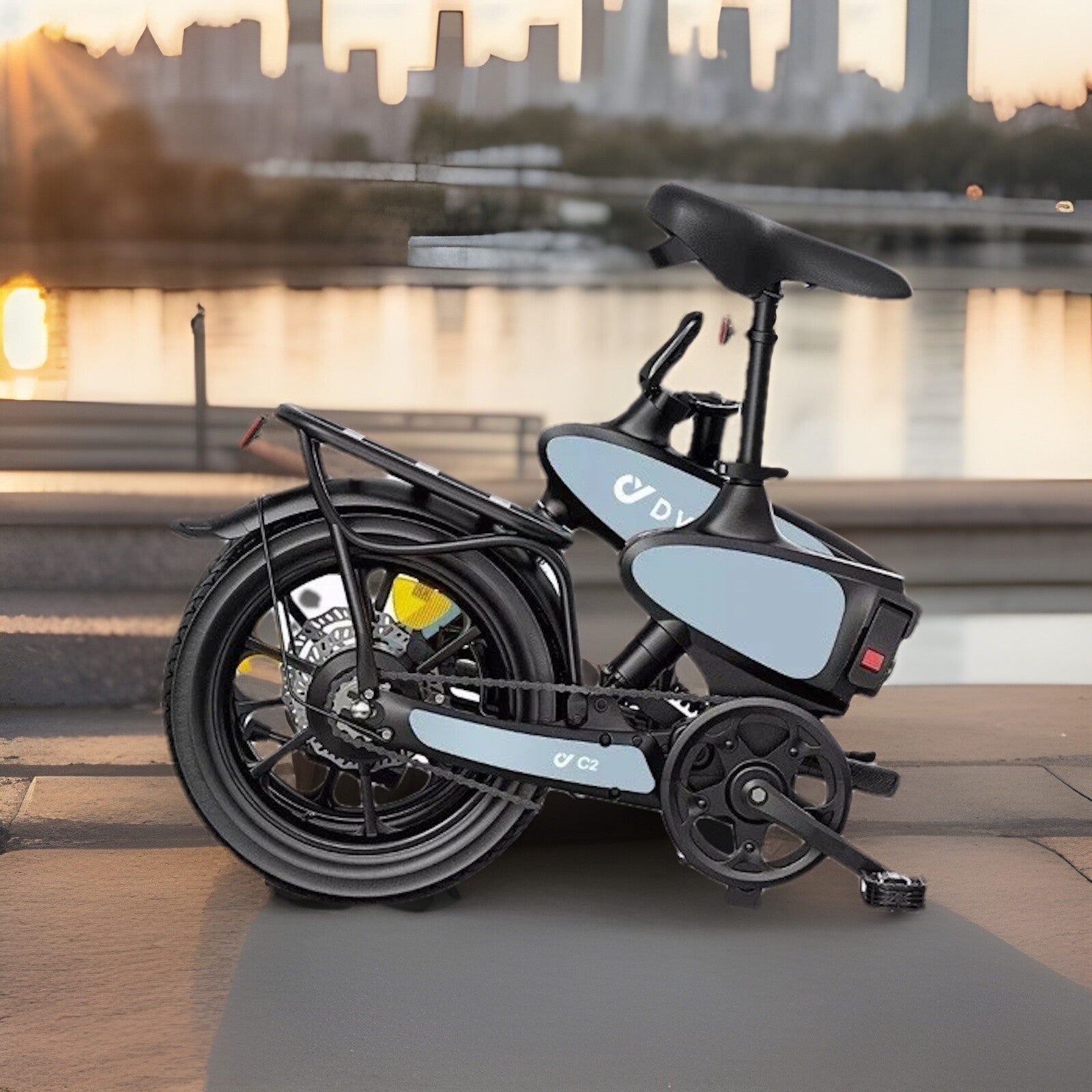 DYU C2 16" Folding Electric Bike – Compact Stylish & Comfortable Urban Ride