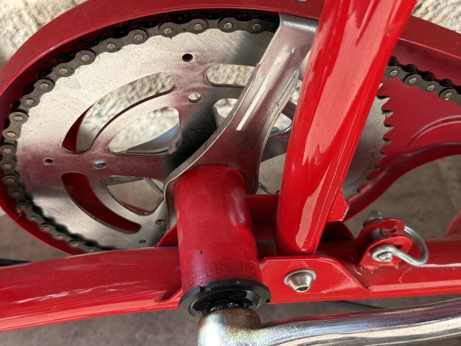 Red Folding Bicycle foldable