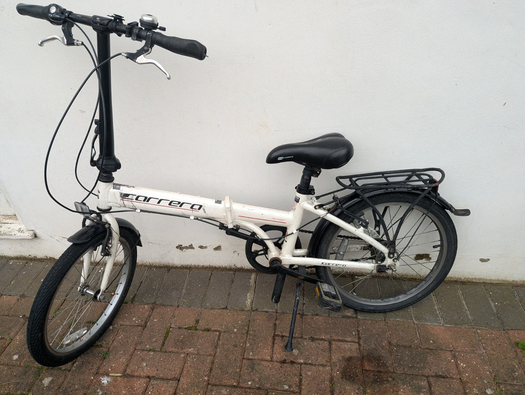 Carrera Transit Lightweight Folding Bike 6061 T6 Aluminium White Colour