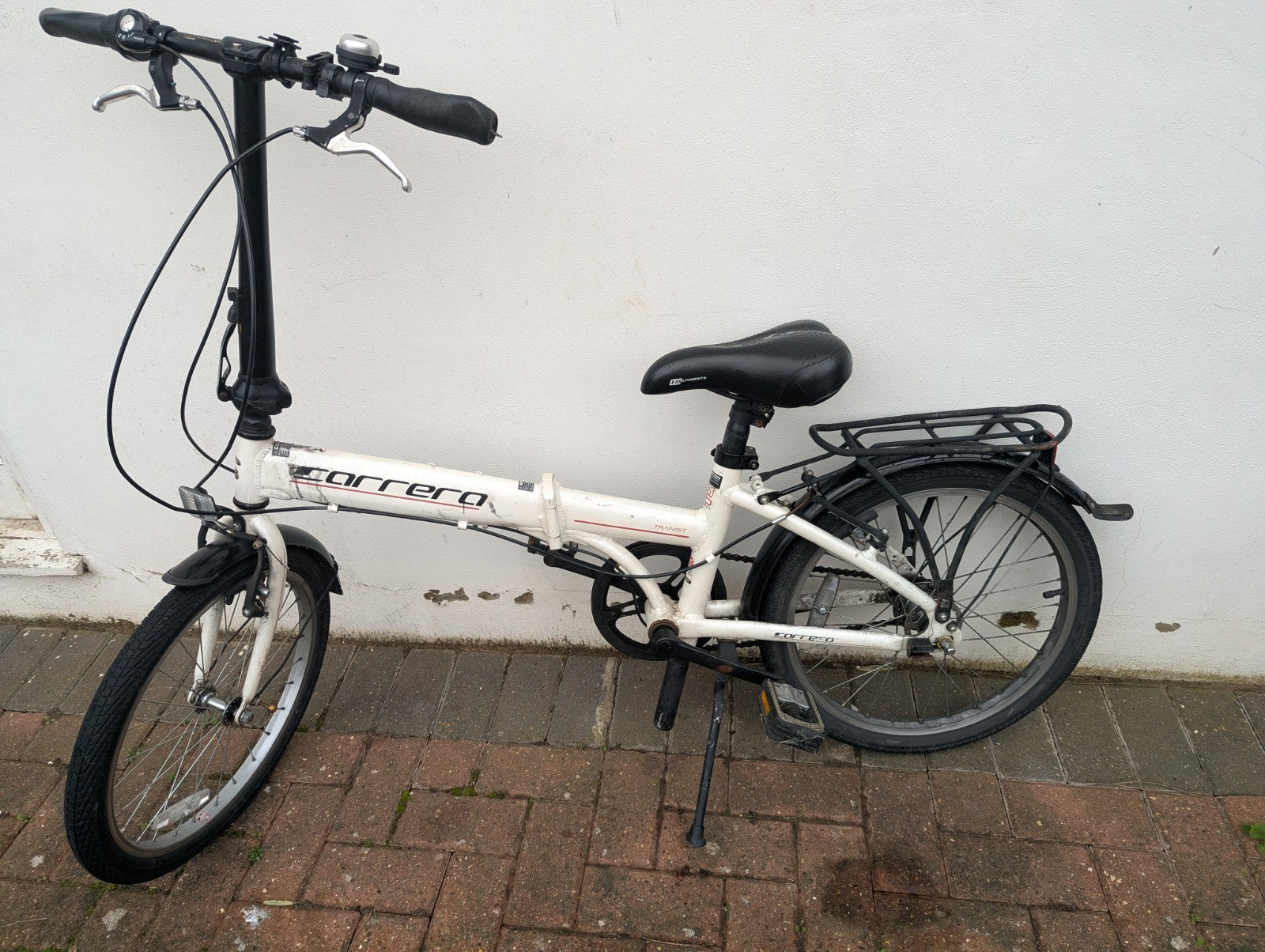 Carrera Transit Lightweight Folding Bike 6061 T6 Aluminium White Colour