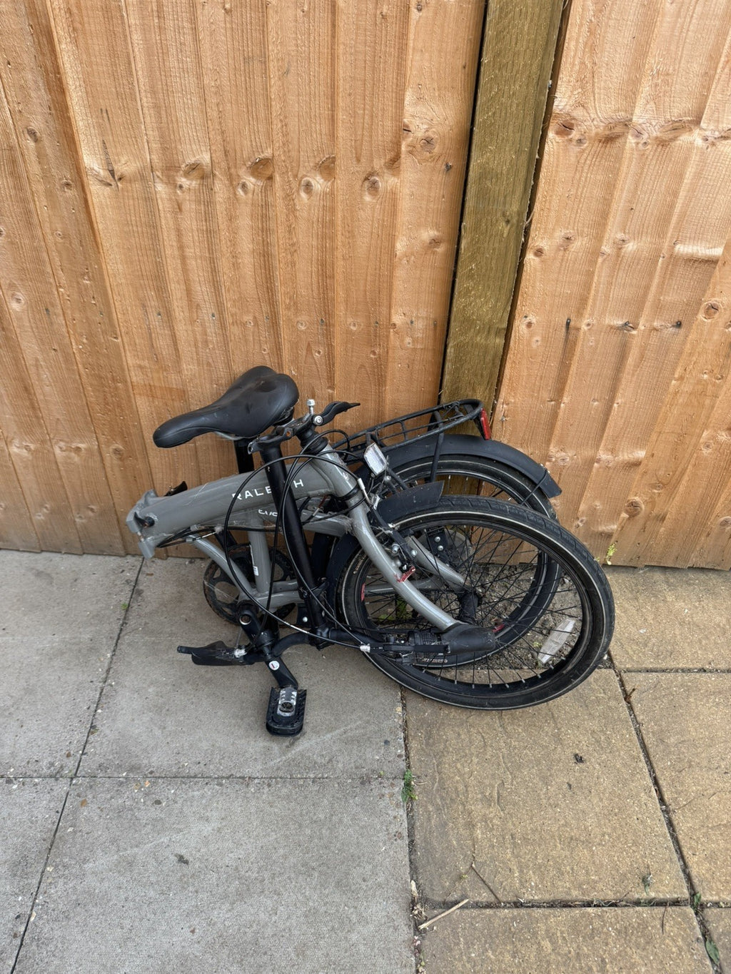 Raleigh Evo Two Folding Bike - Grey – Superb Condition - White decal