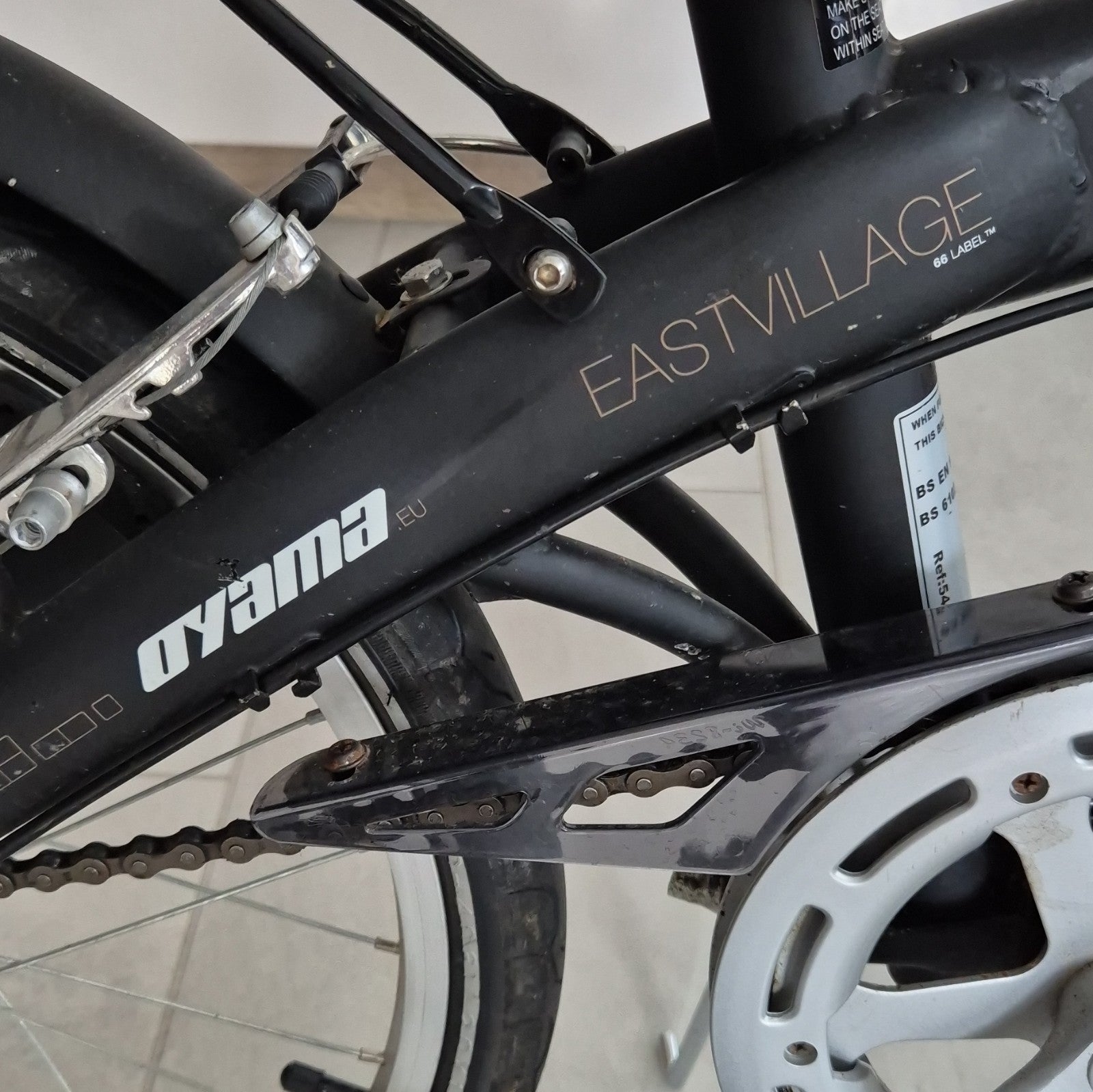 Oyama Eastvillage Folding Bike 3-Speed Shimano Nexus Hub Gears Twist Grip Black