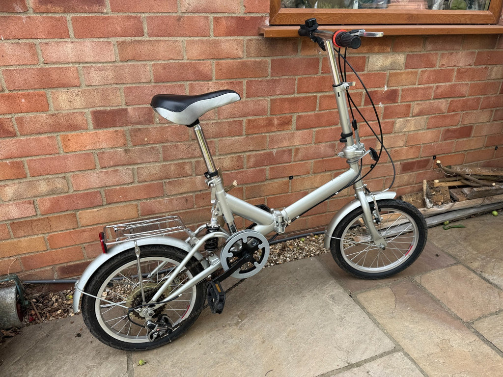 Lightweight Alloy Folding City Bicycle - Silver