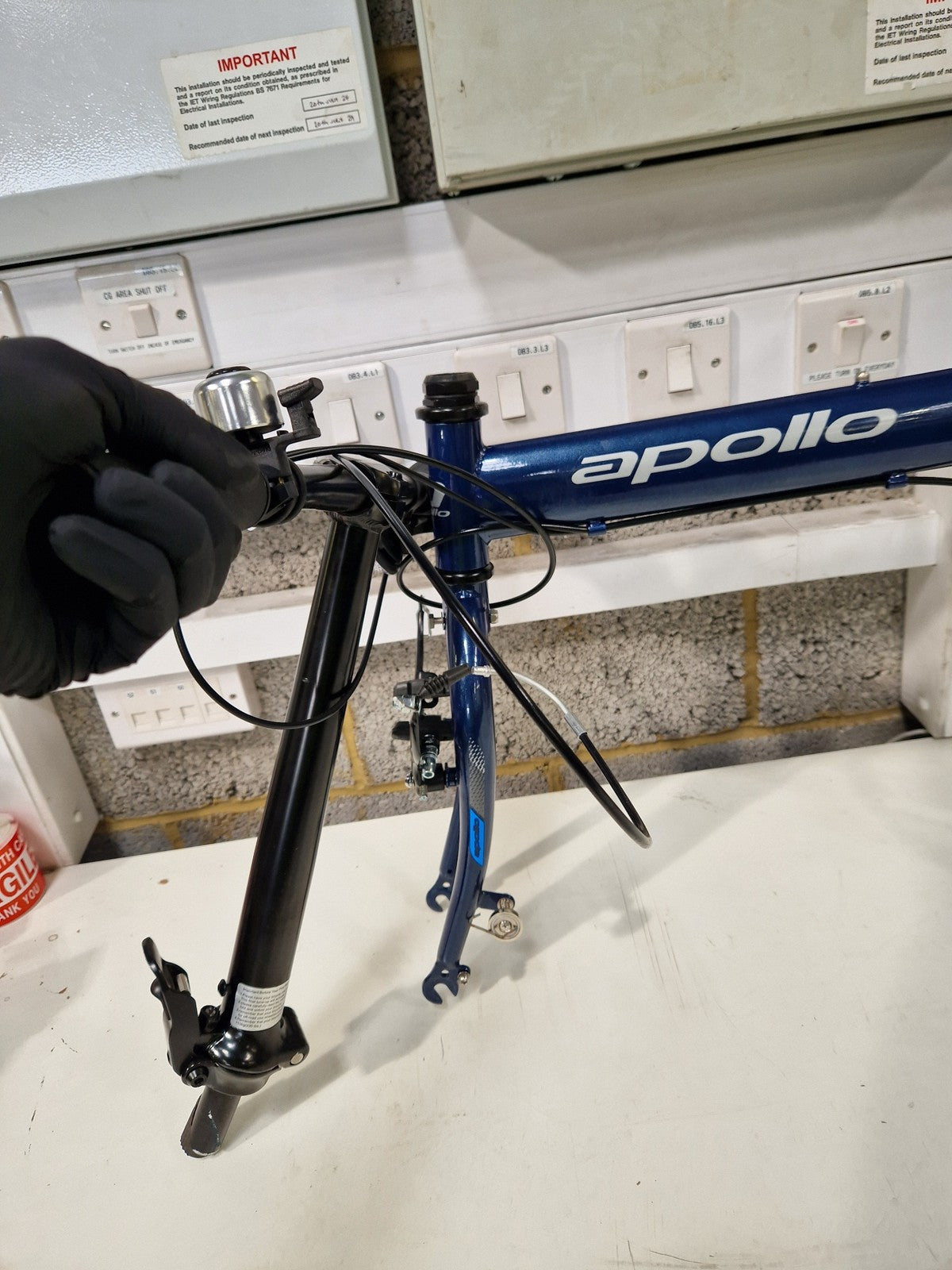 Apollo Transport Compact Folding 20" Wheels Steel Frame 6-Speed Bike - Navy A