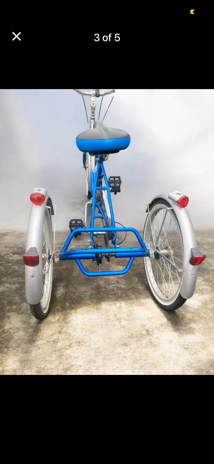 24'' Tricycle Adult Senior 7 Speed 3 Wheels Bike Foldable Trike Bicycle + Basket
