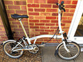 Brompton M3L 3 Speed Folding Bike 2019 White + Genuine Brompton Bag