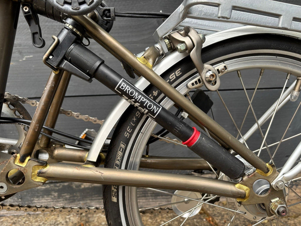 Brompton M3L Folding Bicycle + Assist in Raw Lacquer - Only Light Leisure Use