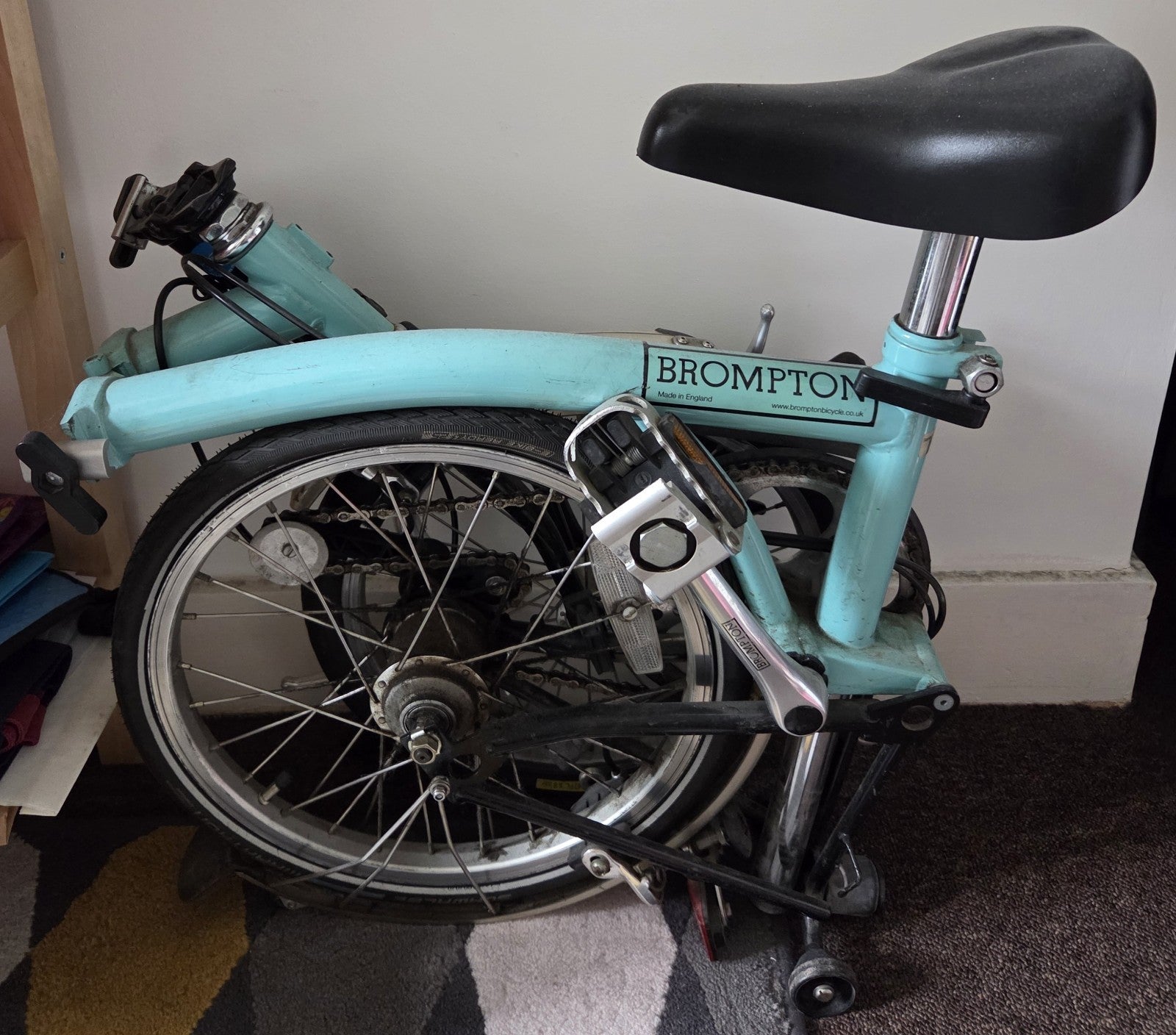 Brompton Folding Bike (Turquoise) - UK made