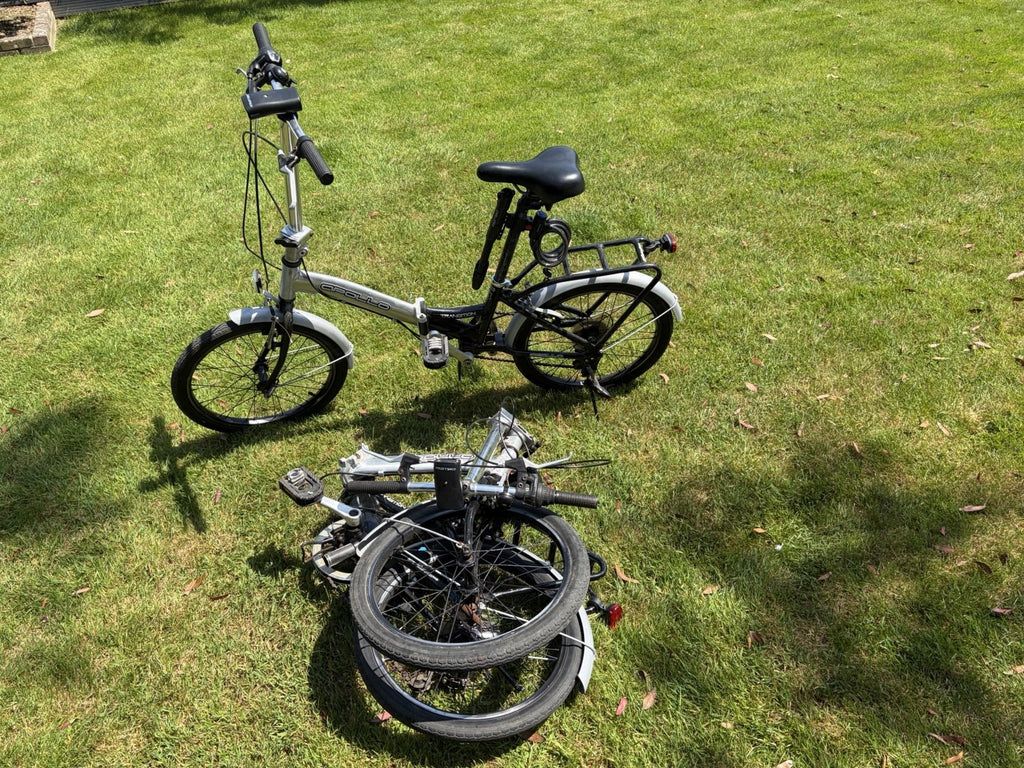 Pair of Folding Bikes His and Hers Folding Bikes 20" Wheels Ready To Go
