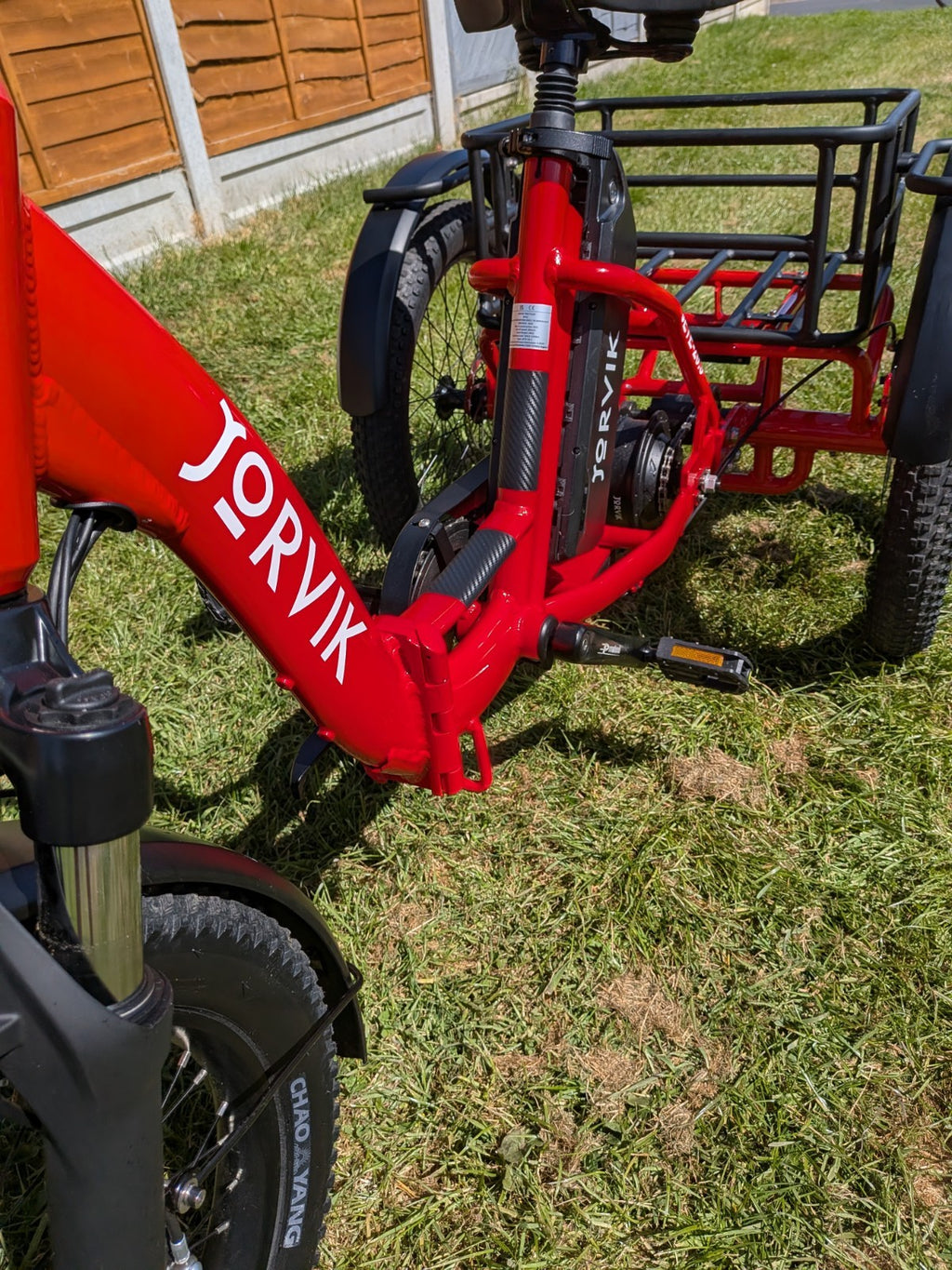 Jorvik Folding E L E C T R I C Tricycle.LATEST MODEL ,RIDA+ ,DELIVERY POSSIBLE,
