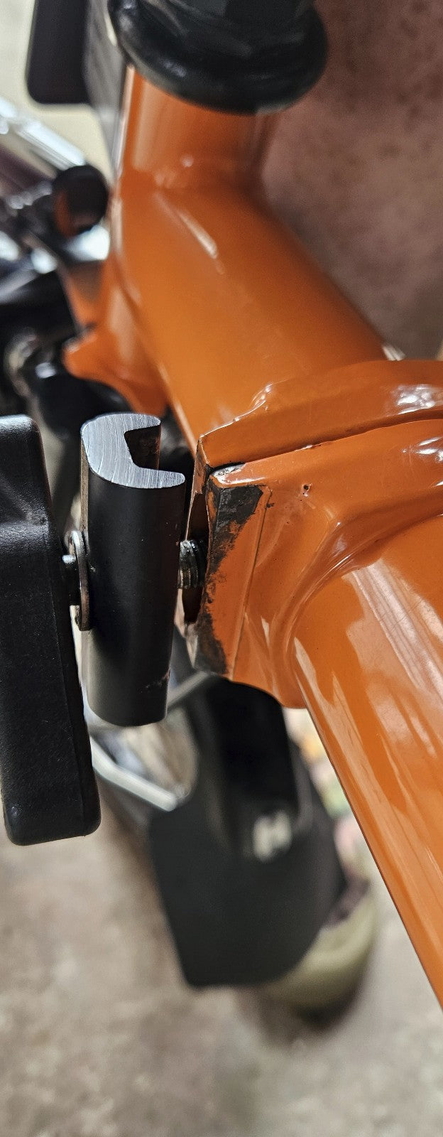 Brompton C Line H6L (6 Speed)  folding bicycle - rare Orange "Black Edition" mod