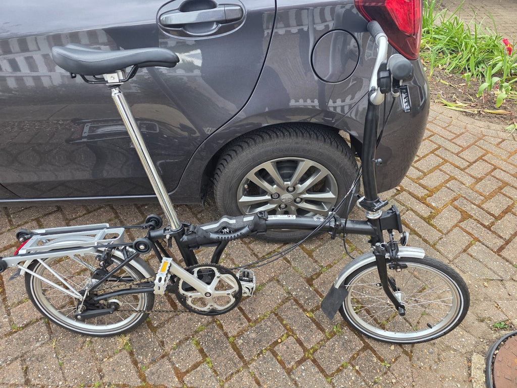 2022 Brompton C Line M3R (3 Speed)  folding bicycle - Black with carry handle