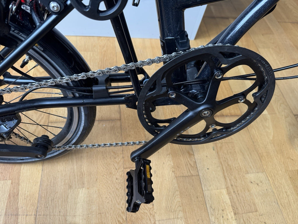 Brompton P Line 4 Speed 2023 Mid Handlebar Folding Bike - Midnight Black