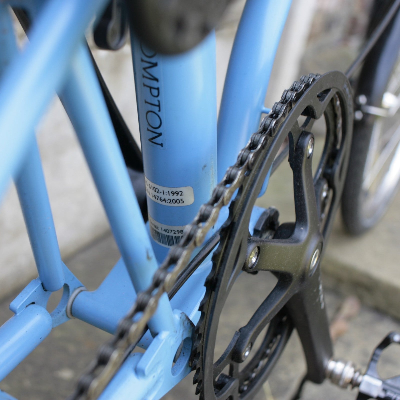 Brompton Blue / black, Union jack 1/ 2 speed folding bicycle, new parts restored