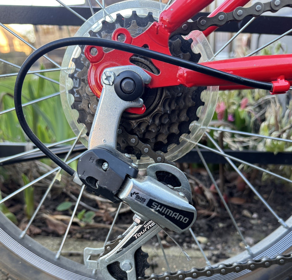 2 Folding Bikes, 1 Red and 1 Black, price is for both, 5 gears.