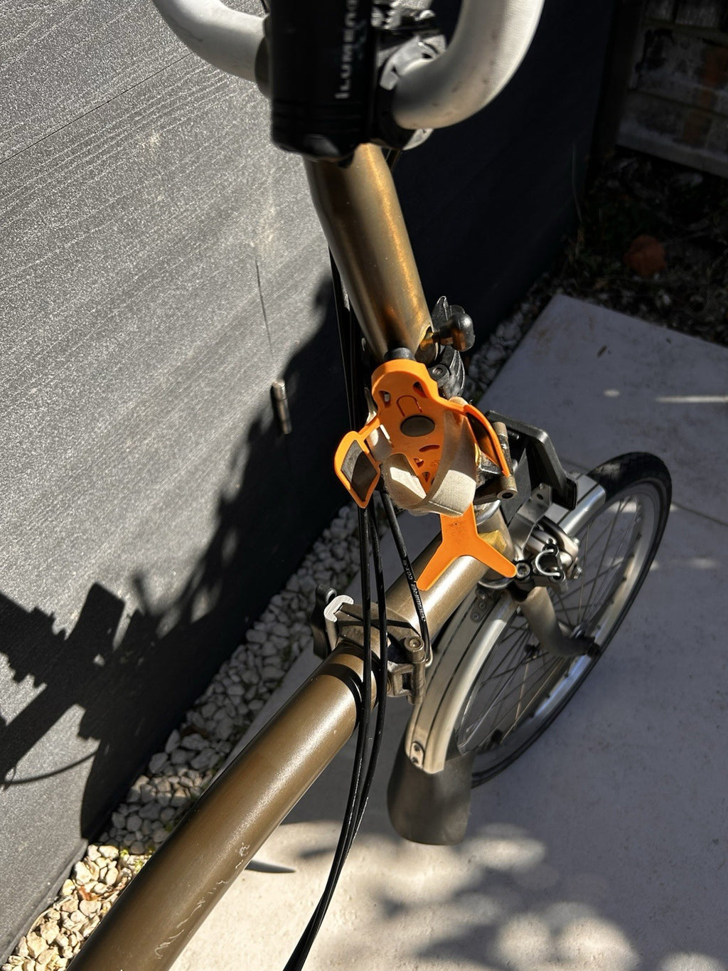 Brompton Folding Bike 6-Speed, Rare Raw Lacquer 2013 With Brompton L Front Bag