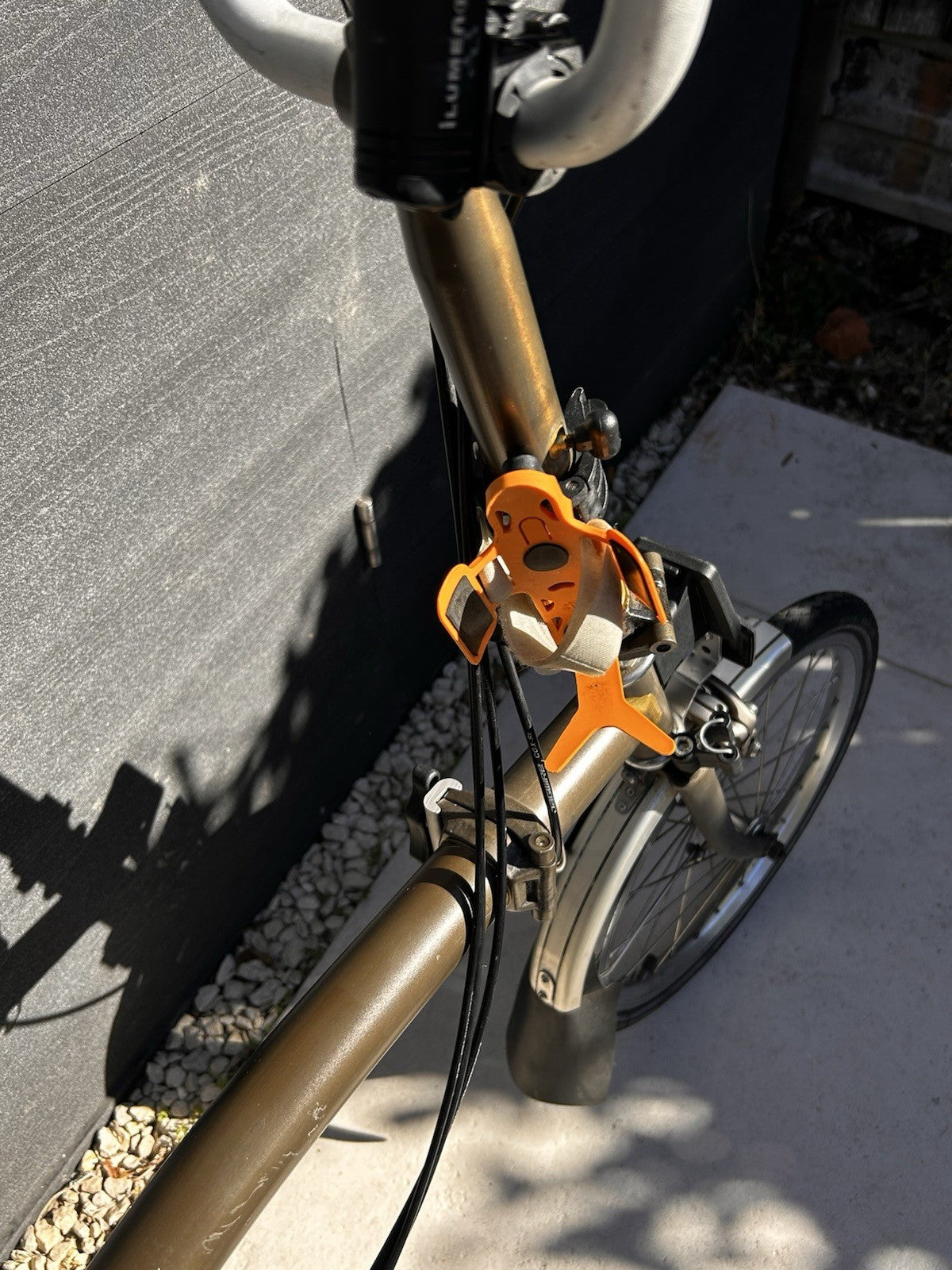 Brompton Folding Bike 6-Speed, Rare Raw Lacquer 2013 With Brompton L Front Bag